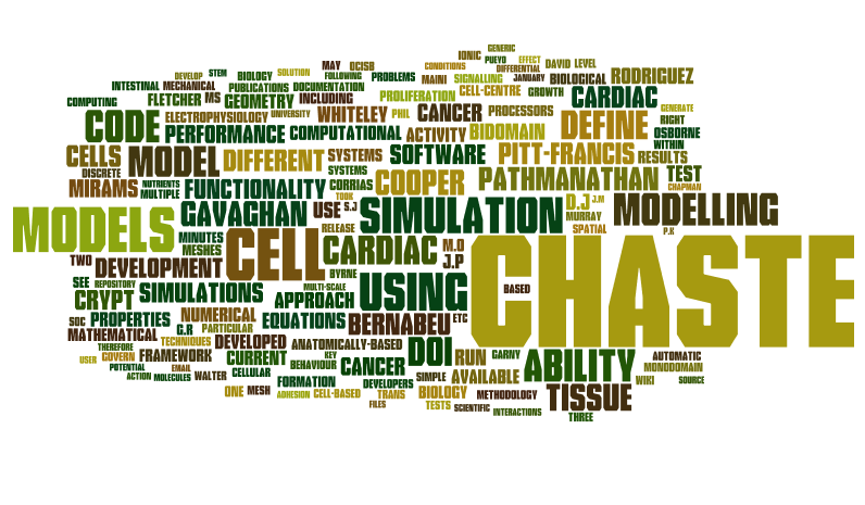 Chaste word-cloud