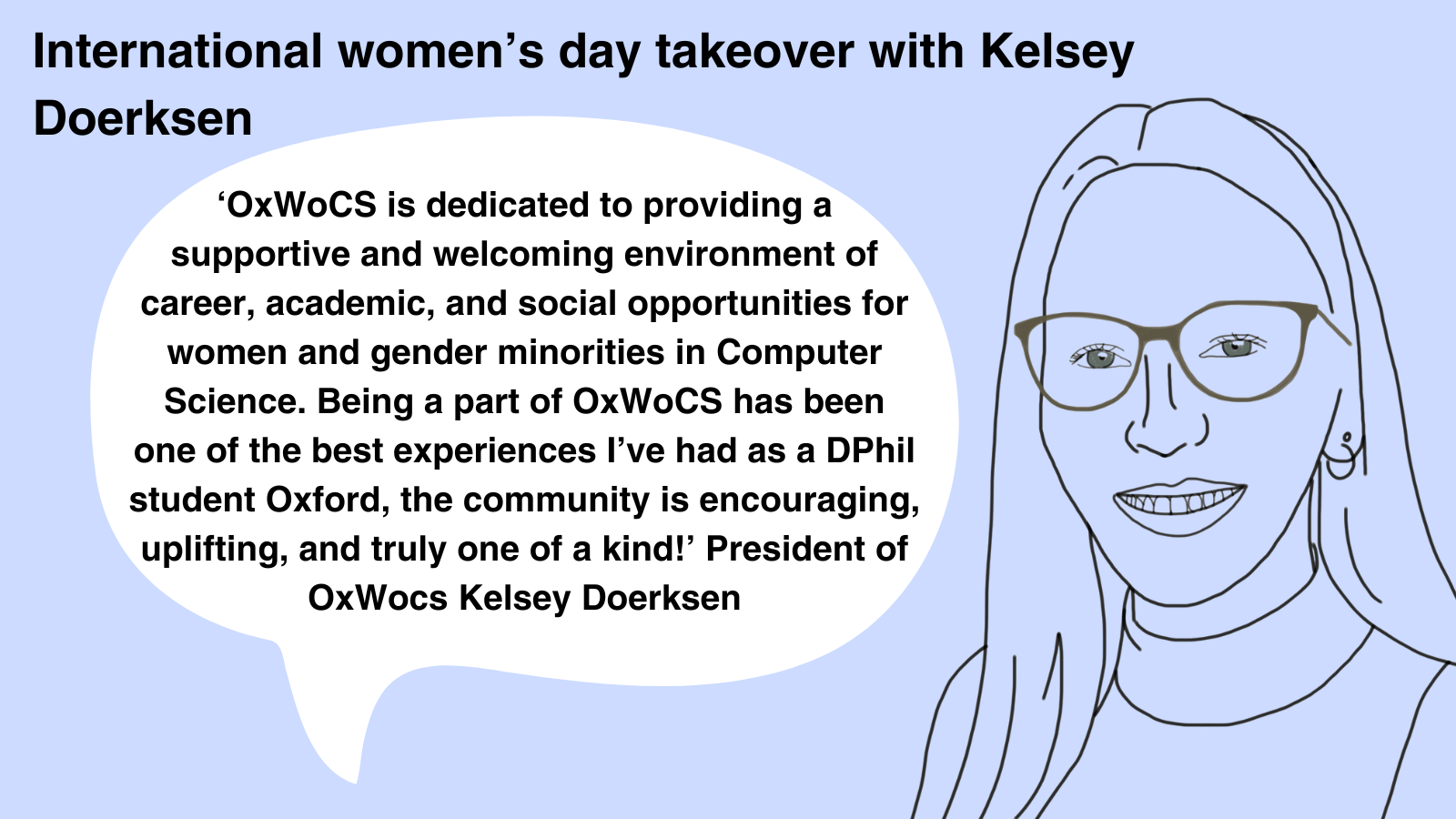 Kelsey Doerksen接管国际妇女节