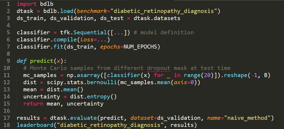 Code for Bayesian Deep Learning Benchmarks