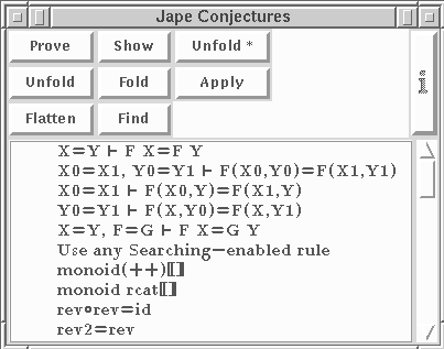 Image of the Conjectures Window