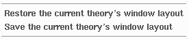 Restore/Save WIndows Layout