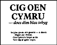 Hysbyseb cig oen Cymru