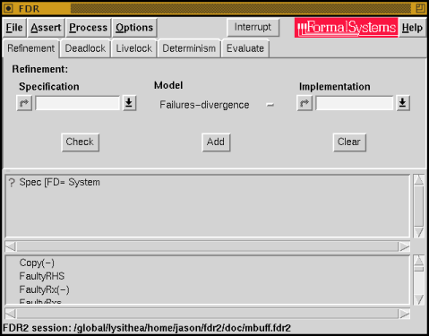 Figure 5: Main Window after Loading mbuff.csp